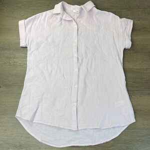BeachLunchLounge Women’s Light Pink Spencer Button Up Blouse, size small